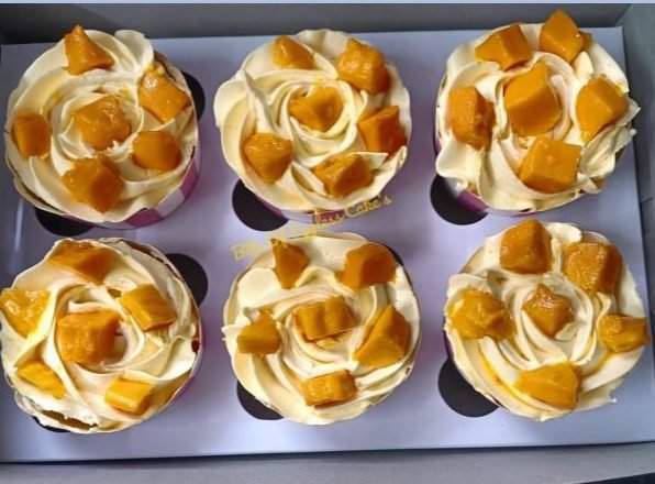 Mango Rose Cupcake, Box of 6
